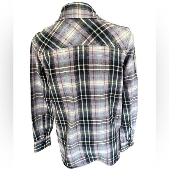 Woolrich purple plaid 100% cotton button front shirt size S, NWOT - Picture 2 of 6